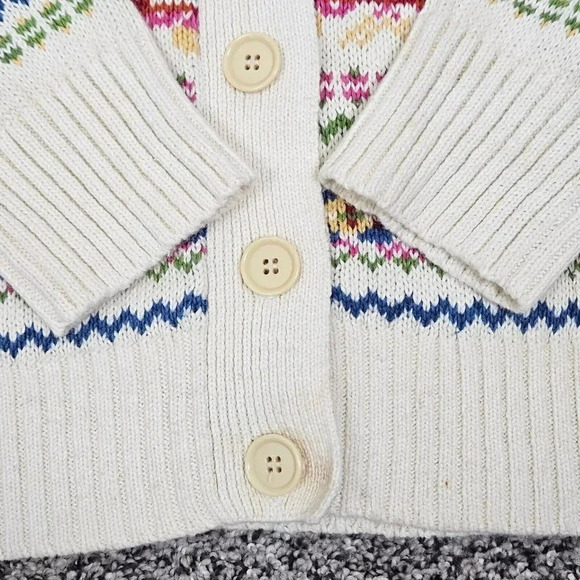 Vintage 2004 Tiara International Cottage Colorful Y2K Cardigan Sweater‎ Size M/L - Picture 5 of 8